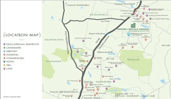 Godrej Royale Woods location map
