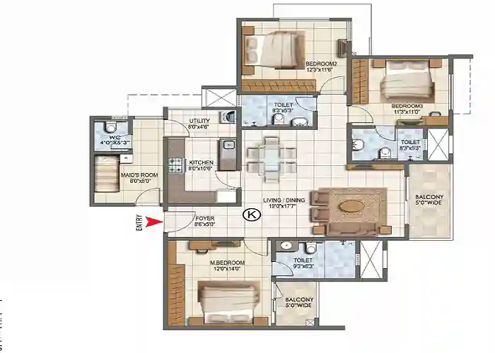 Godrej Avenue Eleven 4 bhk floor plan
